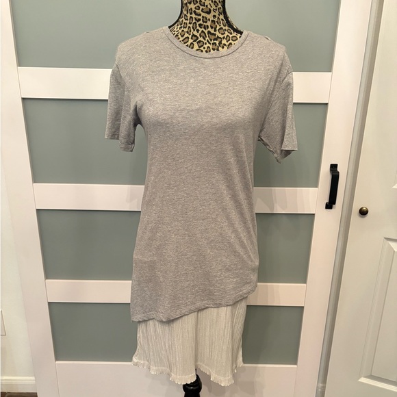 Zara Dresses & Skirts - Zara Gray and Silver Twofer Midi Dress